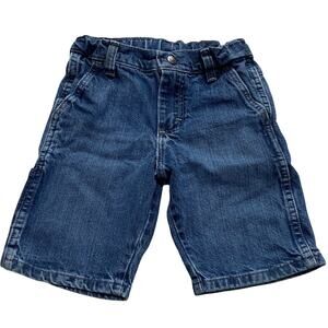 Wrangler Denim Carpenter Shorts Boys 6 Regular Blue Jean Adjustable Waist Cotton